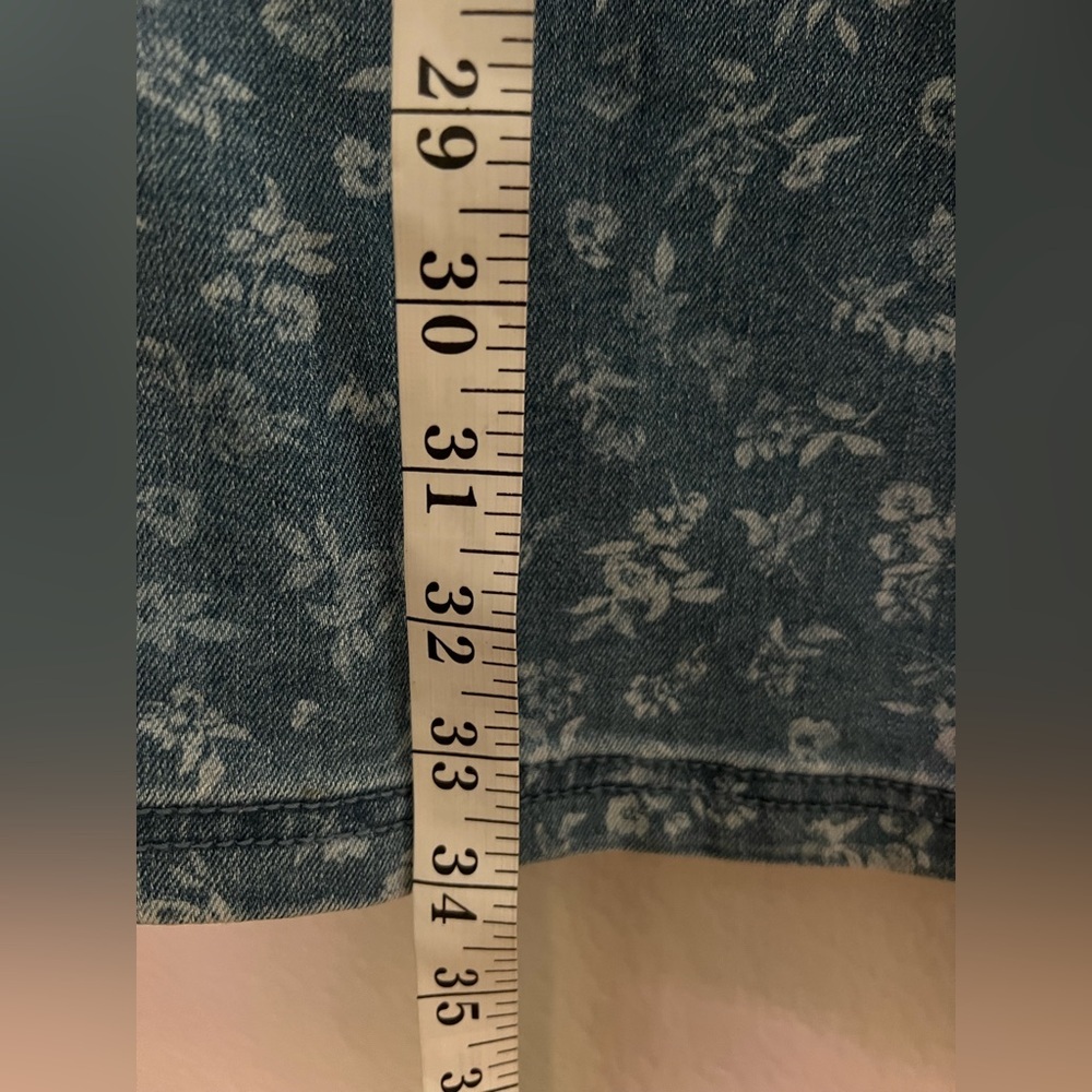 No Boundaries | NWoT denim floral vest dress, size lg (juniors). Full front zip - Picture 9 of 9